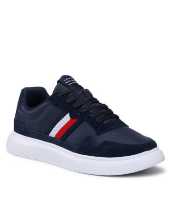 Tommy Hilfiger Sneakers Lightweight Leather Mix Cup FM0FM04427 Bleumarin