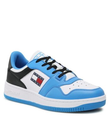Tommy Jeans Sneakers Basket Leather EM0EM01162 Albastru