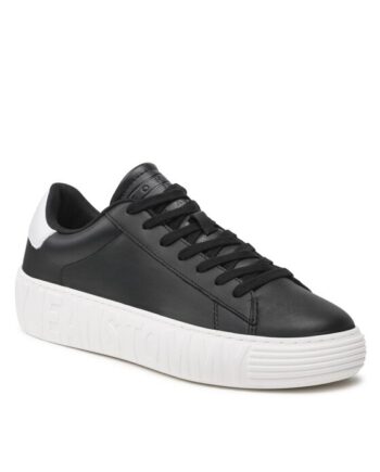 Tommy Jeans Sneakers Leather Outsole EM0EM01159 Negru