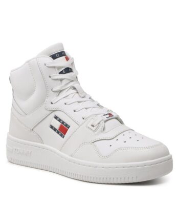 Tommy Jeans Sneakers Mid Cut Basket EM0EM01164 Alb