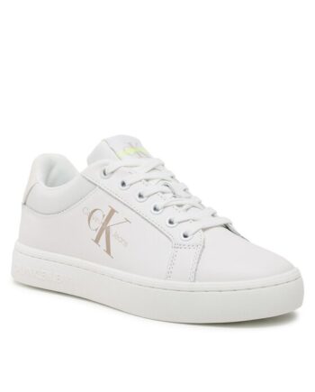 Calvin Klein Jeans Sneakers Classic Cupsole Fluo Contrast Wn YW0YW00912 Alb