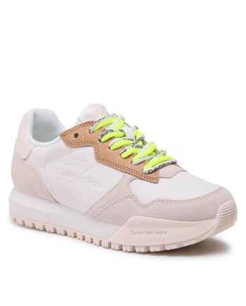 Calvin Klein Jeans Sneakers Toothy Runner Fluo Contrast YW0YW00935 Alb