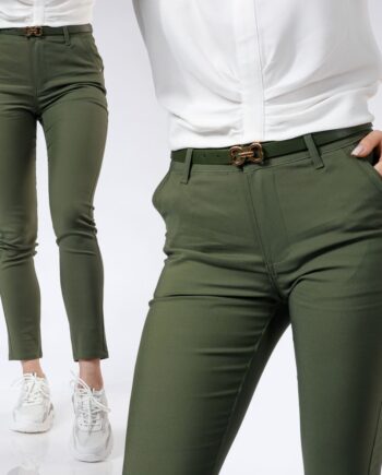 Comandă Încălțăminte Damă, la Reducere  Pantaloni Casual Dama Diana Khaki #A331 Branduri de top ✓