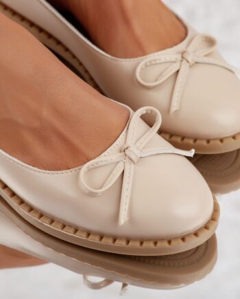Comandă Încălțăminte Damă, la Reducere  Pantofi Casual Dama Juliana Bej #9874 Branduri de top ✓