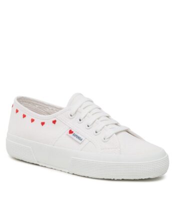 Superga Sneakers 2750 Little Hearts Embroidery Alb