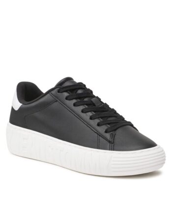 Tommy Jeans Sneakers New Cupsole Leather EN0EN02137 Negru
