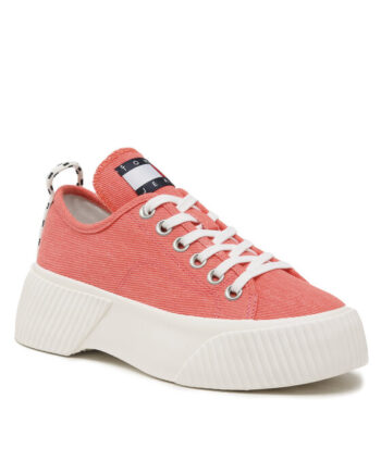 Tommy Jeans Sneakers Tjw Vulc Plat. Lc Denim EN0EN02202 Coral