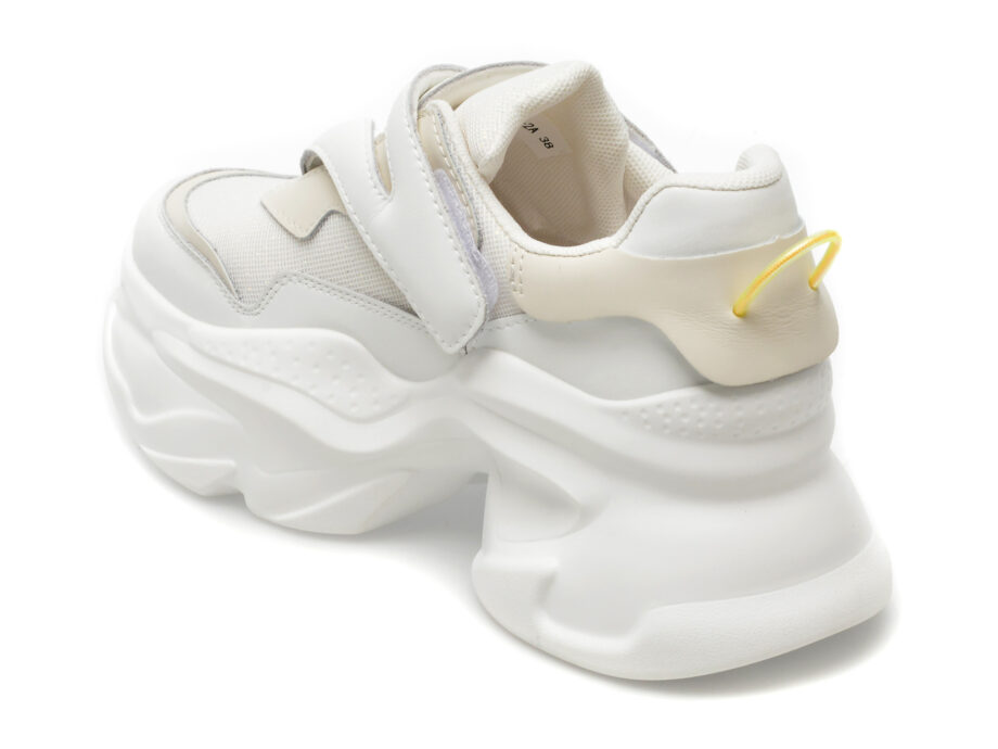 Comandă Încălțăminte Damă, la Reducere  Pantofi EPICA albi, 816, din piele naturala si material textil Branduri de top ✓