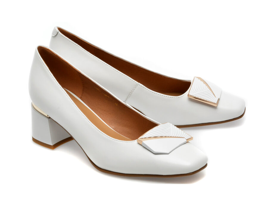 Comandă Încălțăminte Damă, la Reducere  Pantofi EPICA albi, C4365, din piele naturala Branduri de top ✓