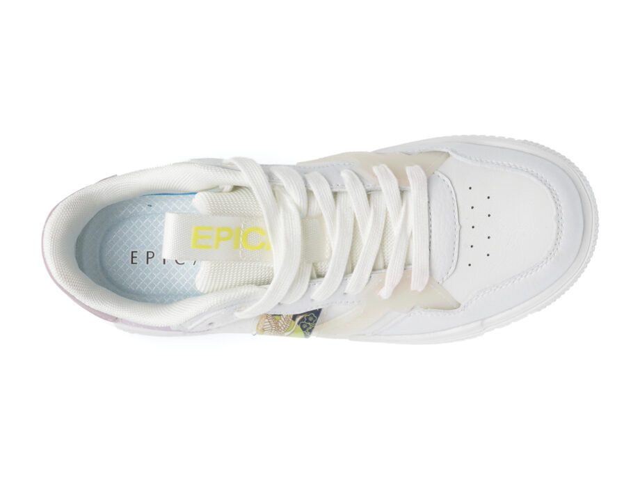 Comandă Încălțăminte Damă, la Reducere  Pantofi EPICA albi, MJ2238, din piele ecologica Branduri de top ✓
