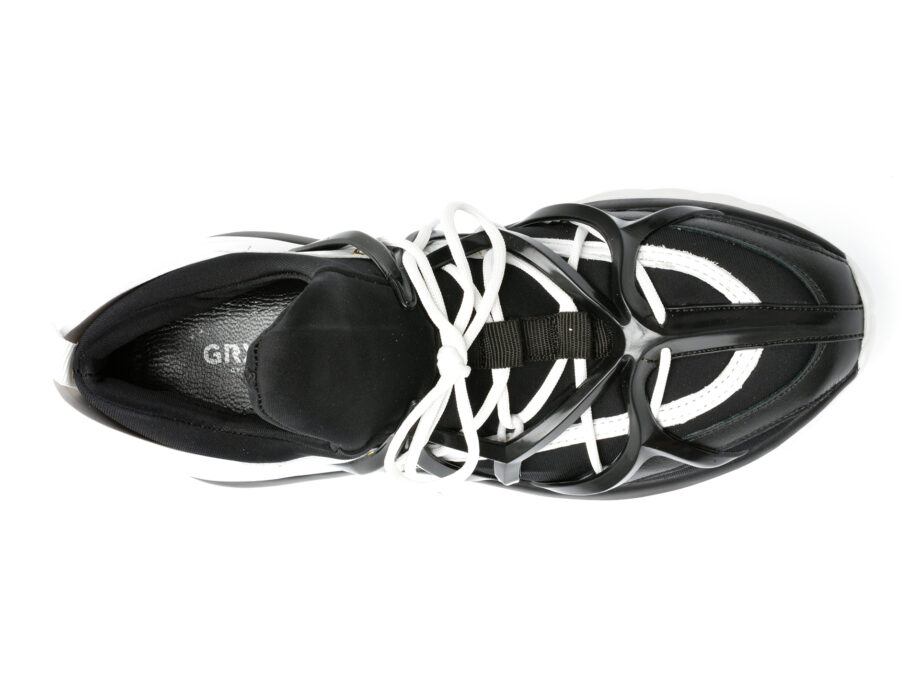 Comandă Încălțăminte Damă, la Reducere  Pantofi GRYXX alb-negru, P241, din material textil Branduri de top ✓