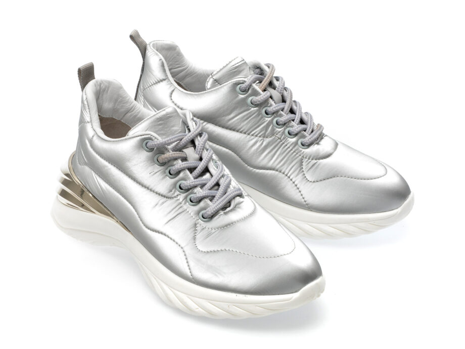 Comandă Încălțăminte Damă, la Reducere  Pantofi GRYXX argintii, P2411, din material textil Branduri de top ✓