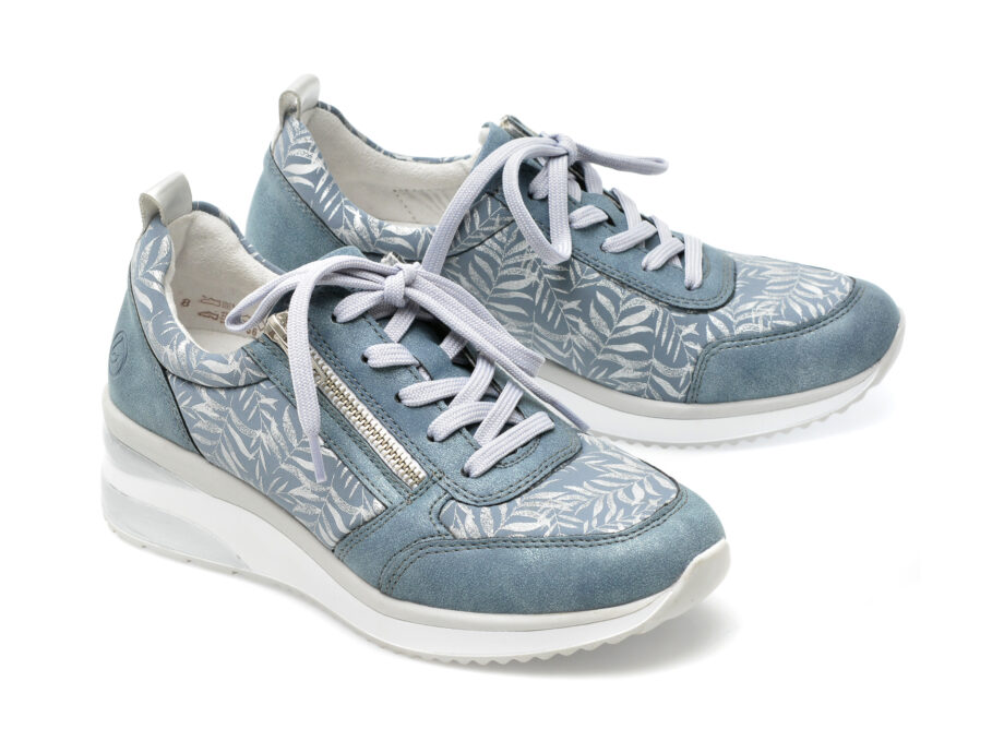 Comandă Încălțăminte Damă, la Reducere  Pantofi REMONTE albastri, D2401, din material textil si piele ecologica Branduri de top ✓