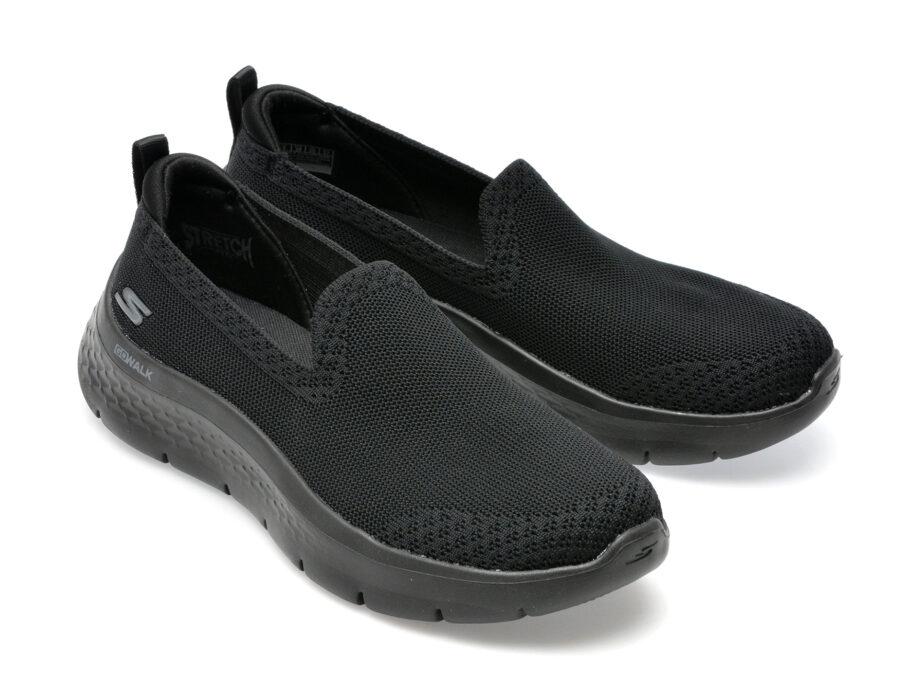 Comandă Încălțăminte Damă, la Reducere  Pantofi SKECHERS negri, GO WALK FLEX, din material textil Branduri de top ✓