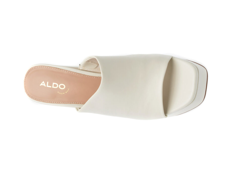 Comandă Încălțăminte Damă, la Reducere  Papuci ALDO albe, CASSEY121, din piele naturala Branduri de top ✓