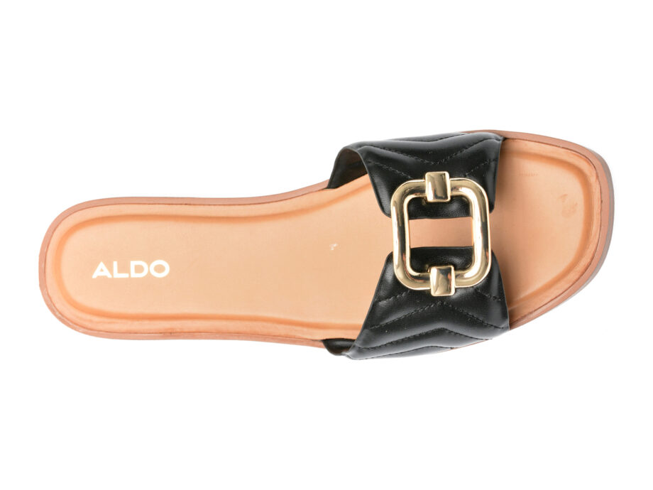 Comandă Încălțăminte Damă, la Reducere  Papuci ALDO negre, QELAJAR001, din piele ecologica Branduri de top ✓