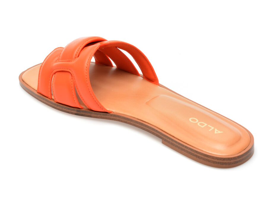 Comandă Încălțăminte Damă, la Reducere  Papuci ALDO portocalii, ELENAA820, din piele naturala Branduri de top ✓