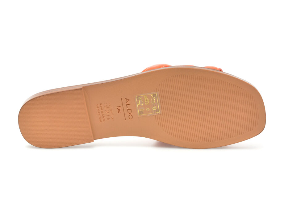 Comandă Încălțăminte Damă, la Reducere  Papuci ALDO portocalii, ELENAA820, din piele naturala Branduri de top ✓