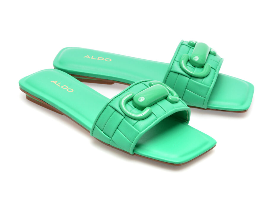 Comandă Încălțăminte Damă, la Reducere  Papuci ALDO verzi, TAMLINIA301, din piele ecologica Branduri de top ✓