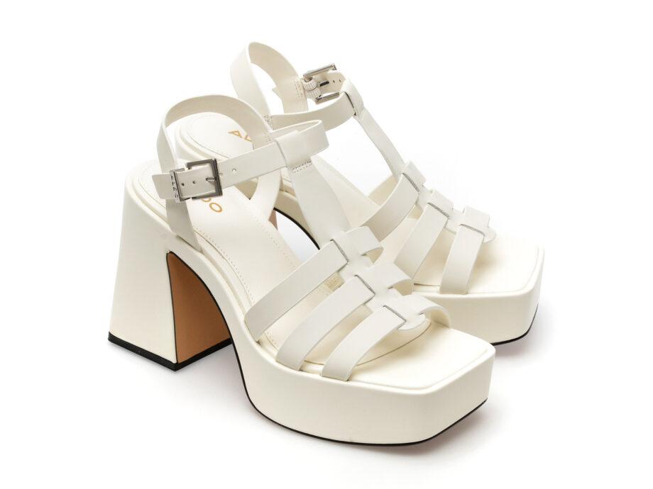 Comandă Încălțăminte Damă, la Reducere  Sandale ALDO albe, JENI100, din piele naturala Branduri de top ✓
