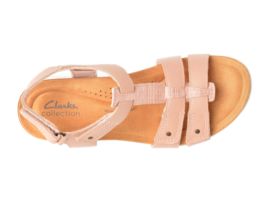 Comandă Încălțăminte Damă, la Reducere  Sandale CLARKS roz, APRIL COVE 0912, din piele naturala Branduri de top ✓
