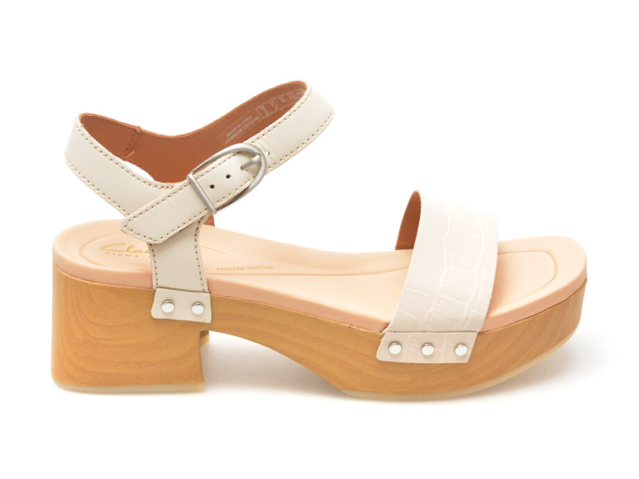 Sandale casual CLARKS albe