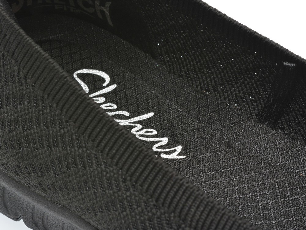 Balerini casual SKECHERS negri, BE-COOL, din material textil - imagine 3