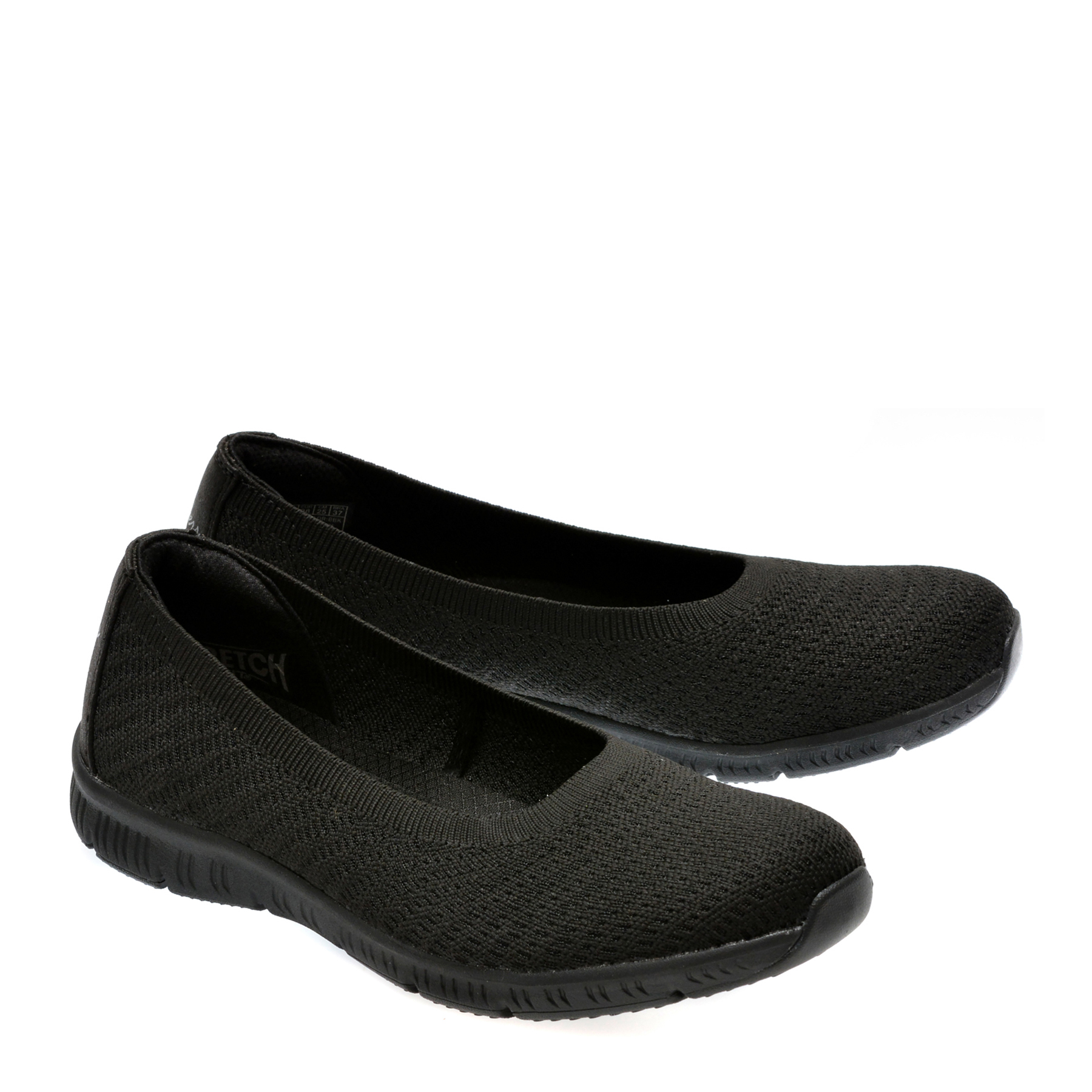 Balerini casual SKECHERS negri, BE-COOL, din material textil - imagine 4