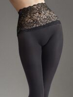 Ciorapi cu talie inalta dantelata Marilyn Lux Line Slim Emotion 60 den