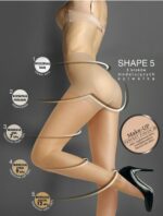 Ciorapi modelatori compresivi (5.2-9 mmHg) Marilyn Lux Line Shape 5 30 den