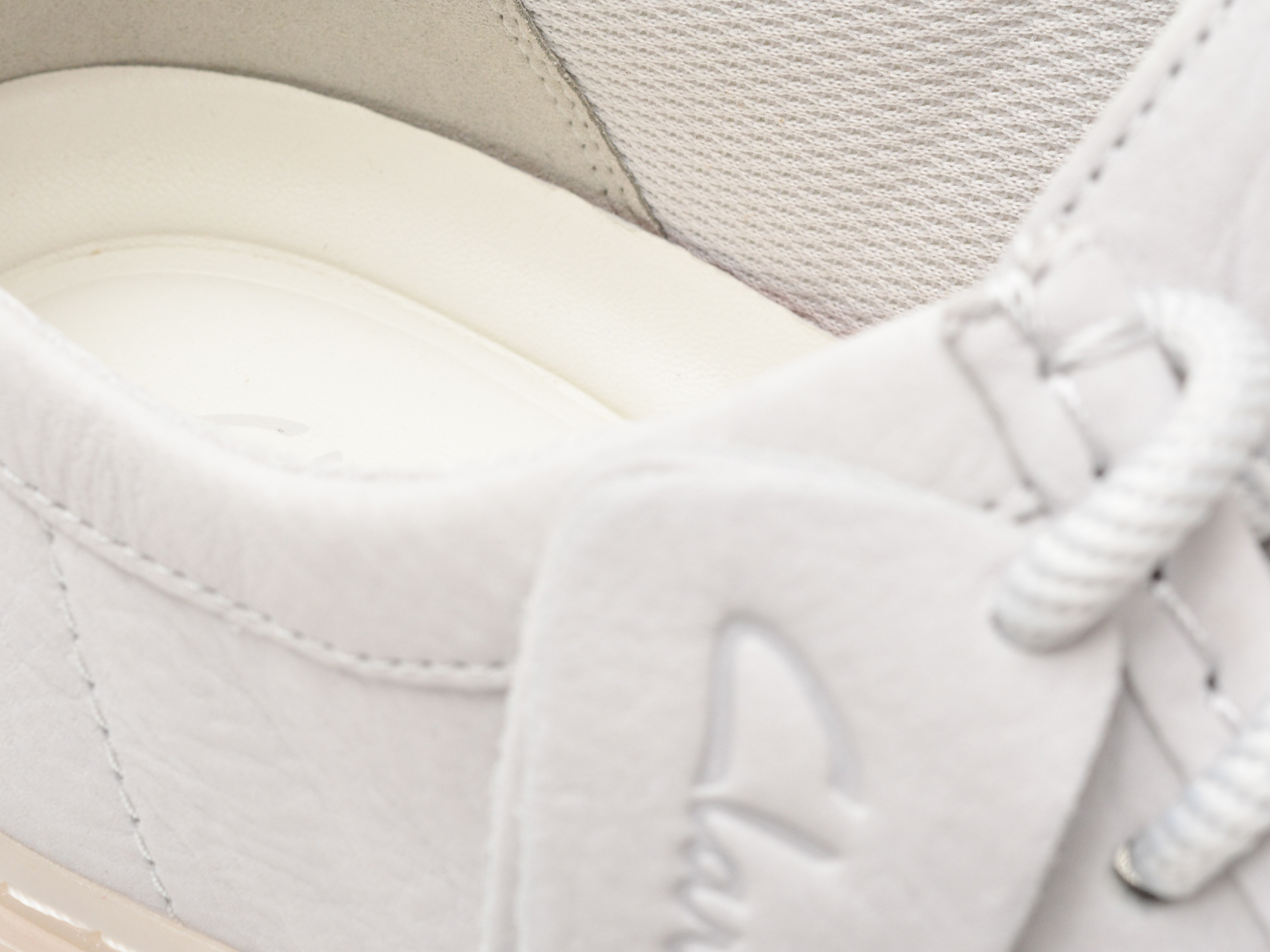 Mocasini casual CLARKS albi, TORHLO, din piele naturala - imagine 3