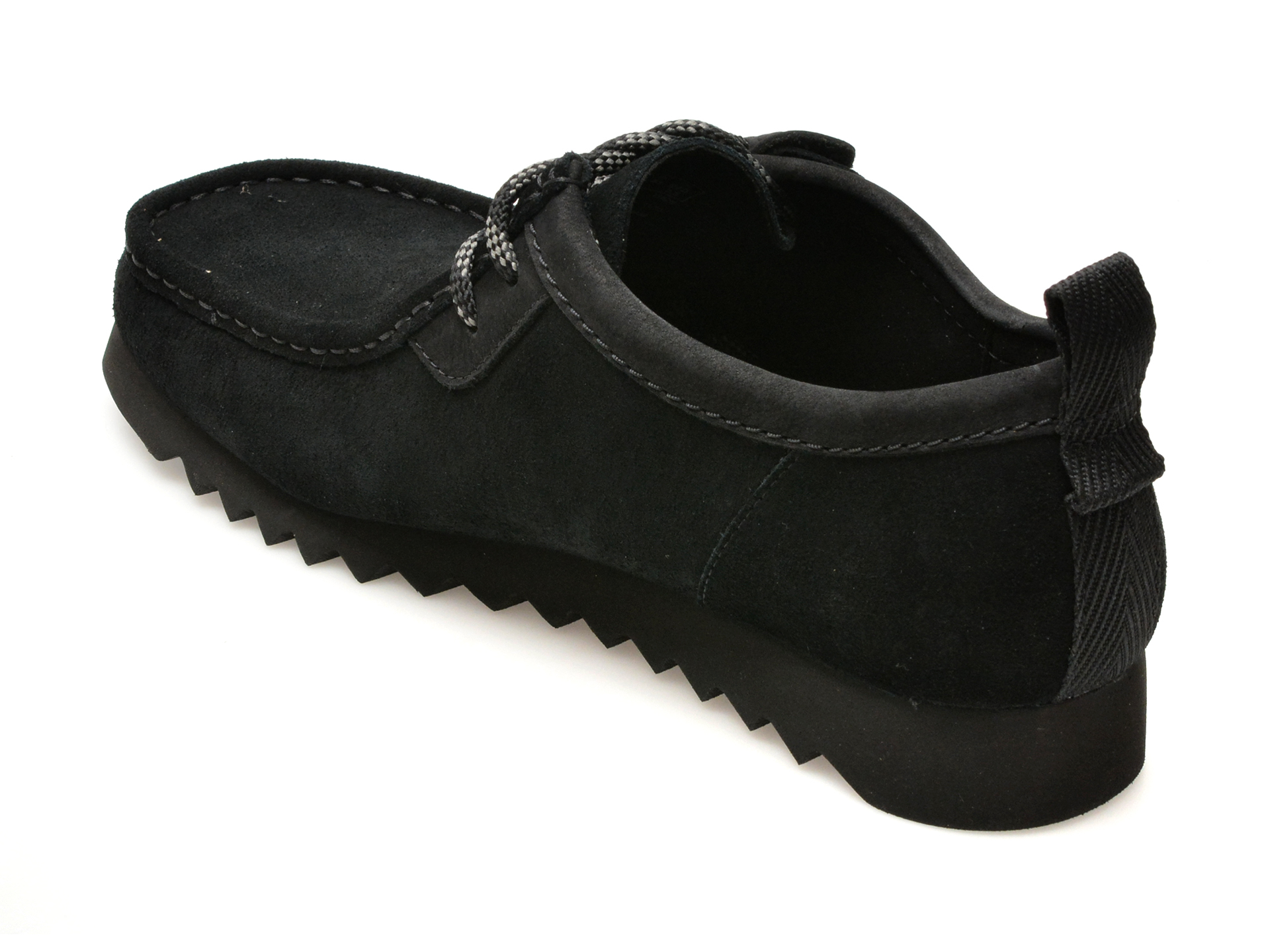 Mocasini casual CLARKS negri, WALLABEE FTRE LO, din piele intoarsa - imagine 5