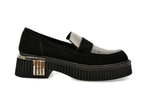 Mocasini casual EPICA negri, 562081, din piele intoarsa
