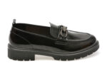 Mocasini casual IMAGE negri, 165681, din piele naturala lacuita
