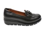 Mocasini casual IMAGE negri, 5766703, din piele naturala