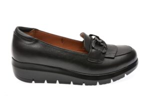 Mocasini casual IMAGE negri, 5766703, din piele naturala