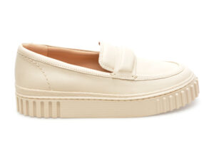 Mocasini CLARKS bej, MAYHILL COVE, din piele naturala