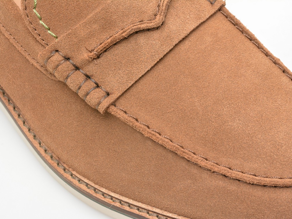 Mocasini CLARKS maro, ATTICUS LT SLIP, din piele intoarsa - imagine 2