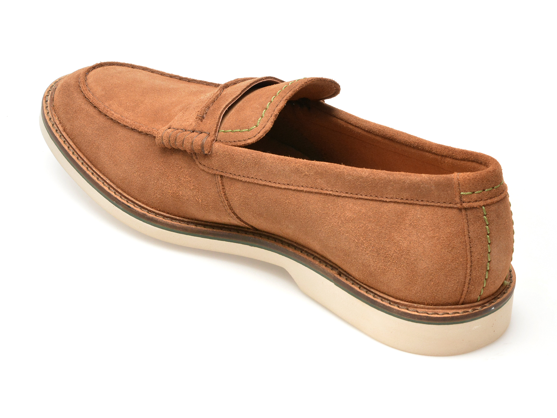 Mocasini CLARKS maro, ATTICUS LT SLIP, din piele intoarsa - imagine 5