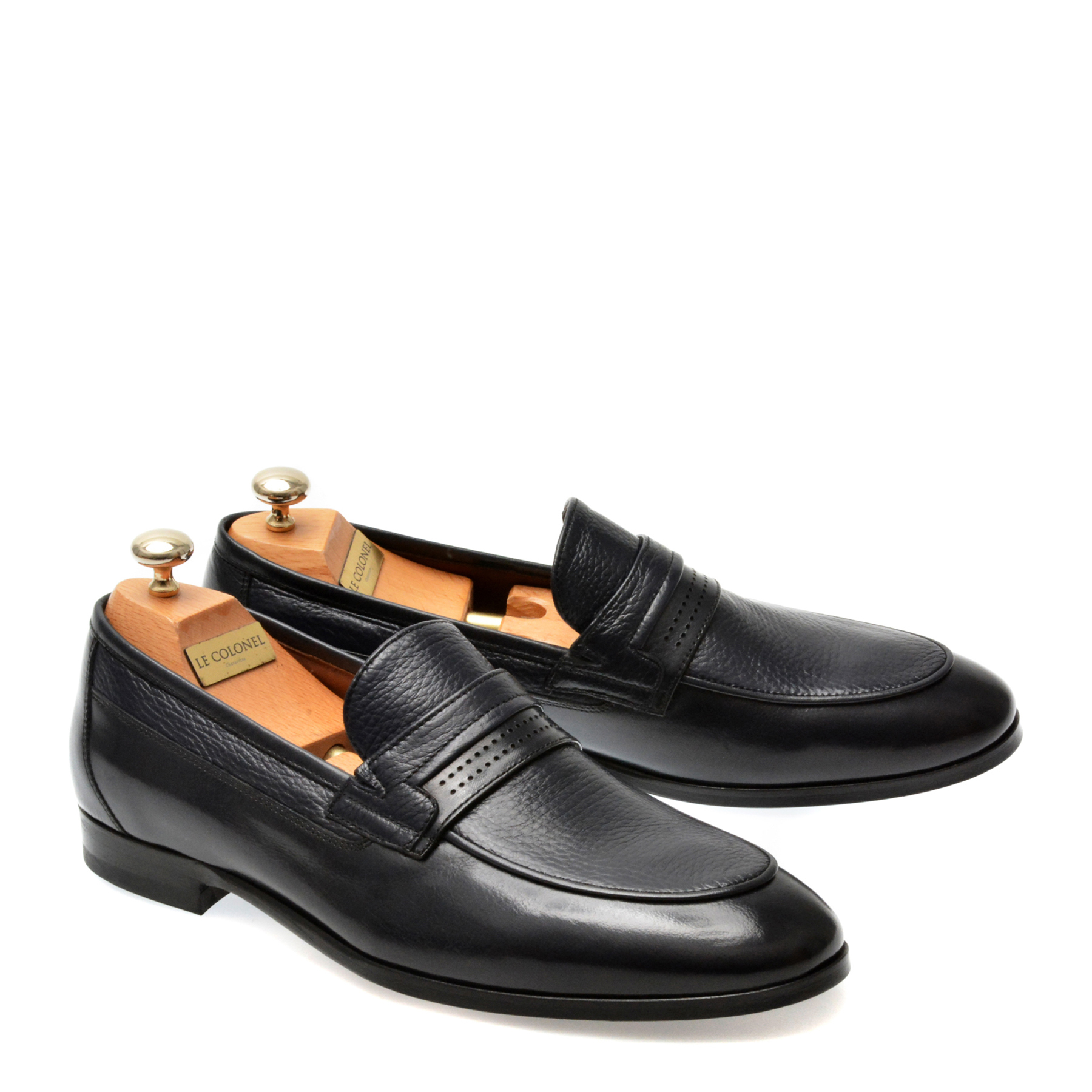 Mocasini eleganti LE COLONEL bleumarin, 630121, din piele naturala - imagine 4