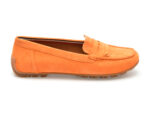 Mocasini GEOX portocalii, D35RCA, din piele intoarsa