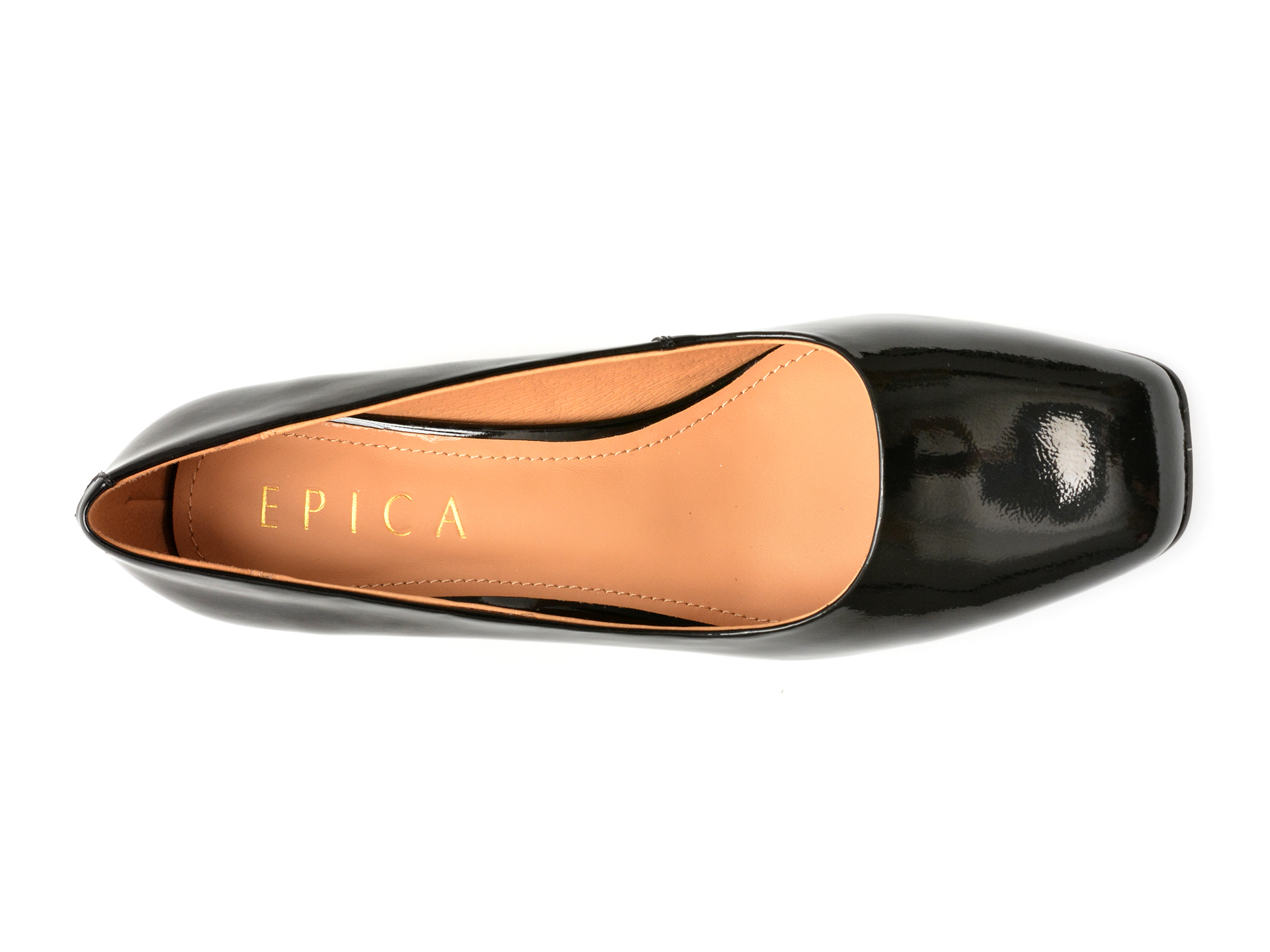Pantofi casual EPICA negri, 09830D, din piele naturala lacuita - imagine 6