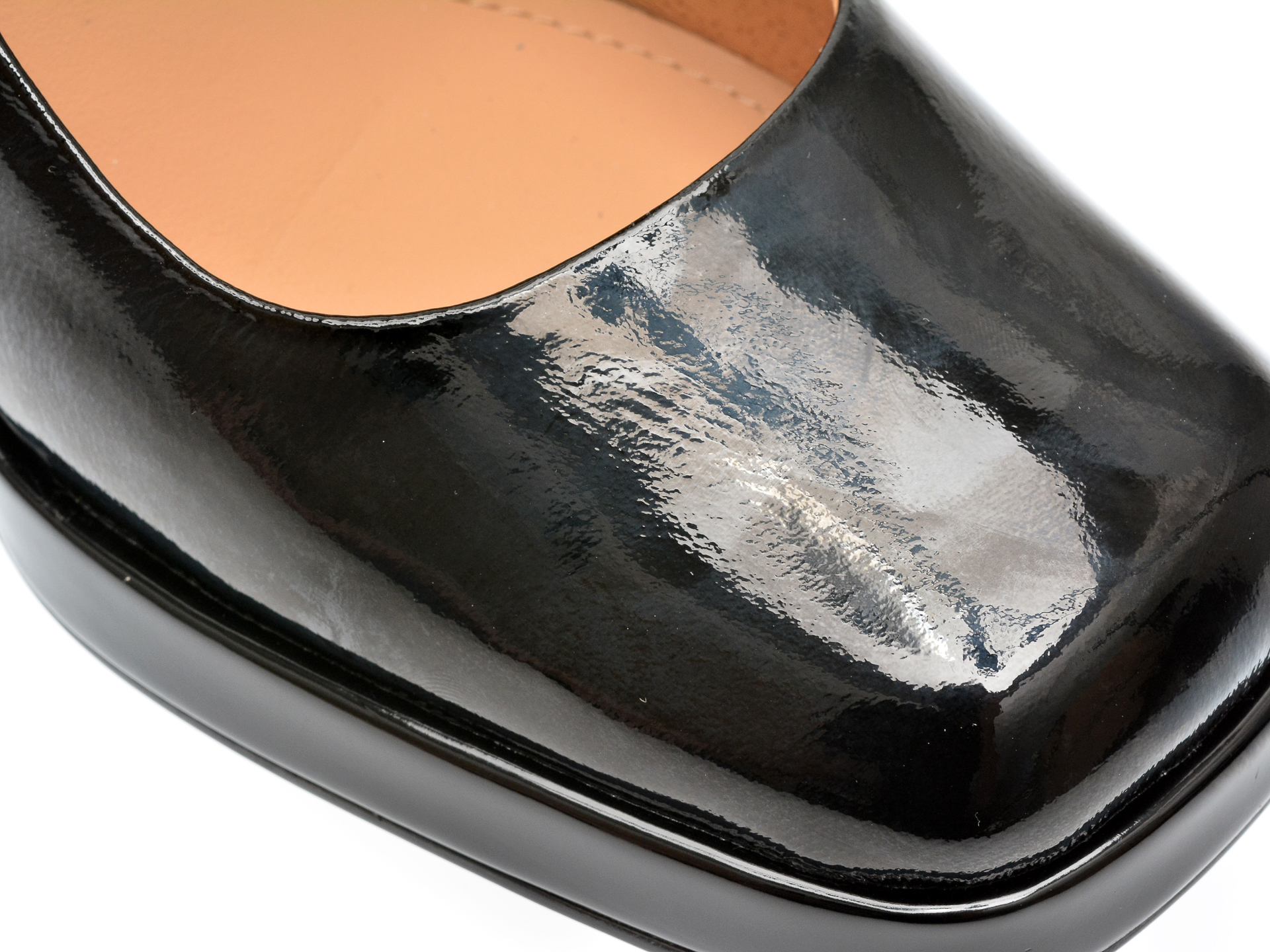 Pantofi casual EPICA negri, 11030D, din piele naturala lacuita - imagine 2