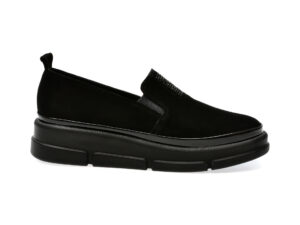Pantofi casual EPICA negri, 387309, din piele intoarsa