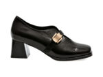 Pantofi casual EPICA negri, 583364, din piele naturala lacuita