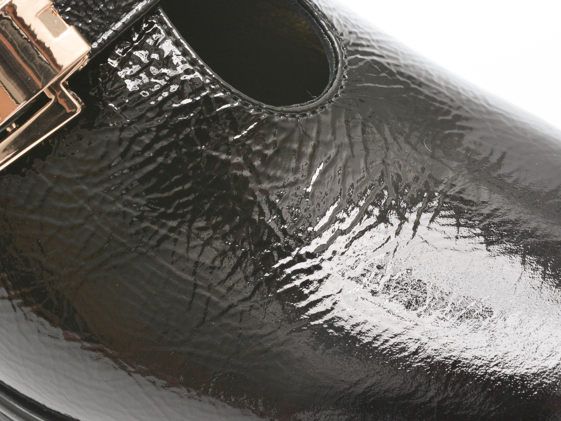 Pantofi casual EPICA negri, 583364, din piele naturala lacuita - imagine 2