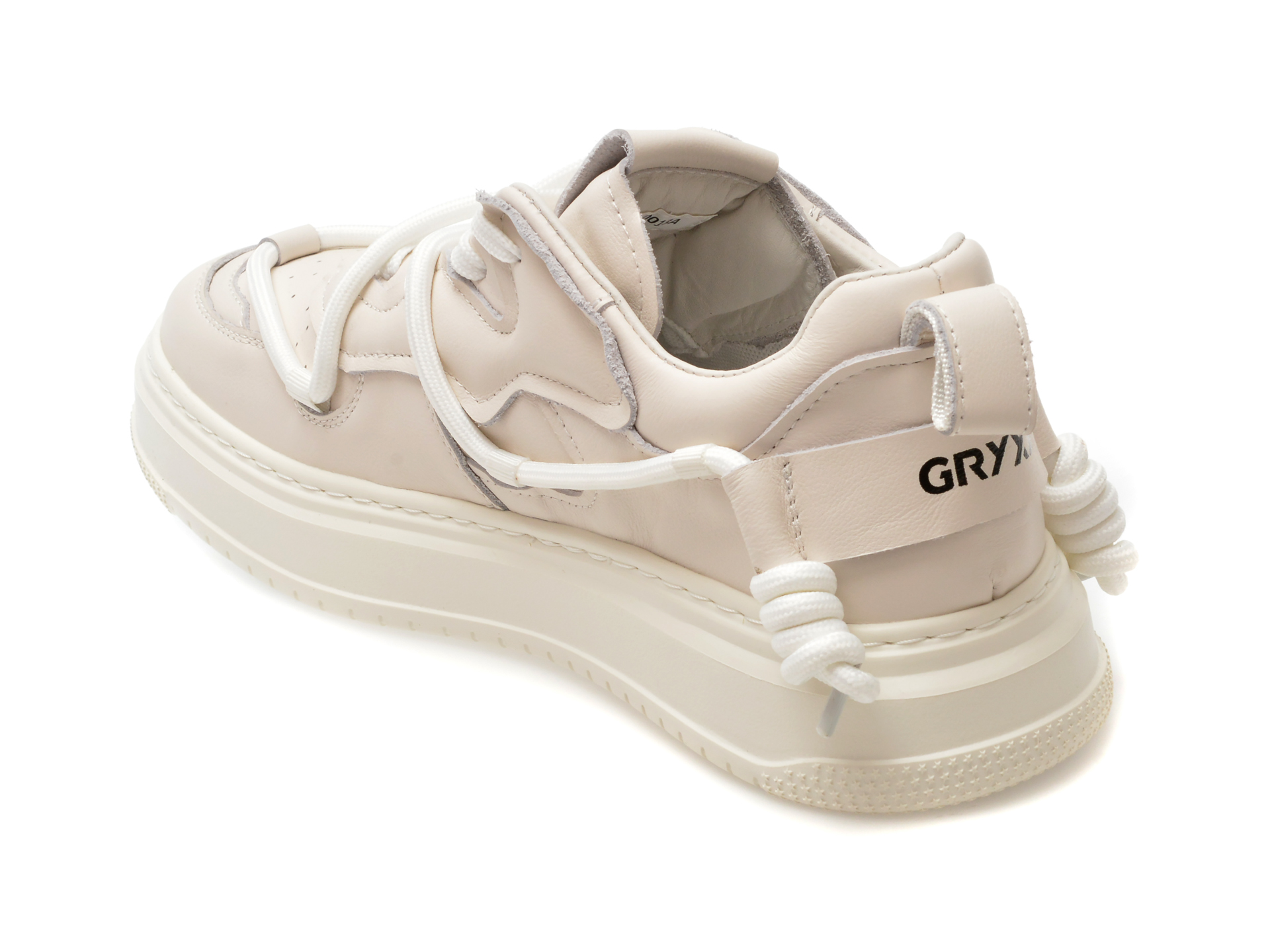 Pantofi casual GRYXX albi, 13, din piele naturala - imagine 5