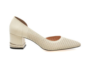 Pantofi casual IMAGE bej, 367887, din piele naturala