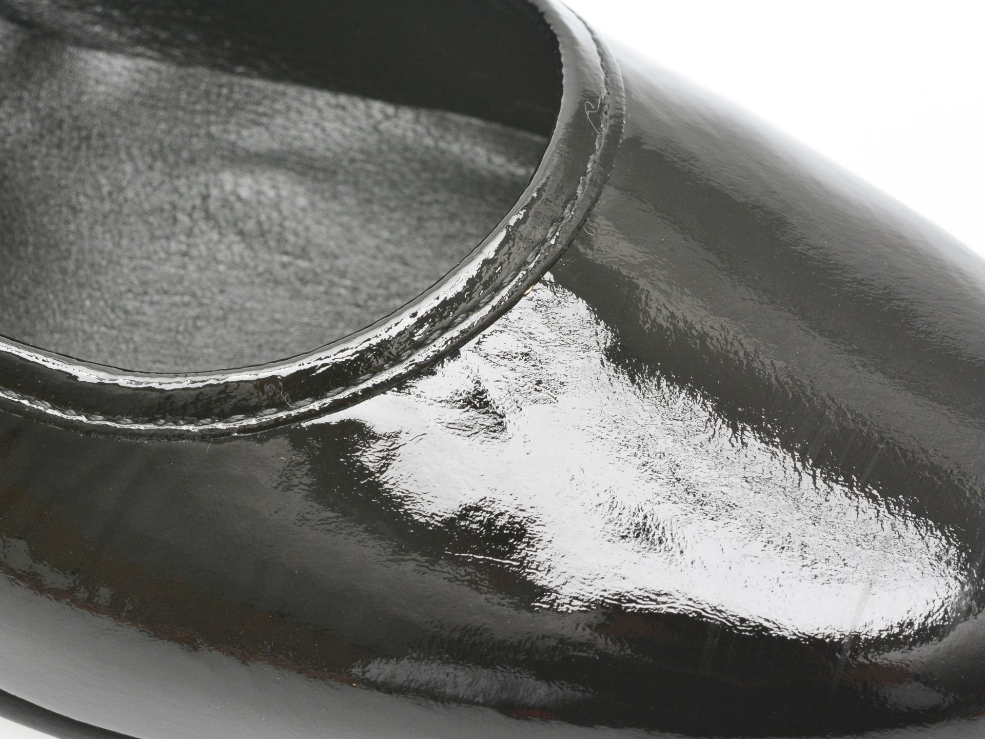 Pantofi casual IMAGE negri, 260900, din piele naturala lacuita - imagine 2