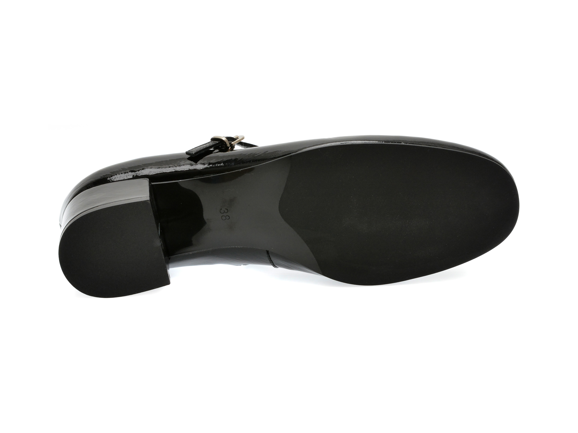 Pantofi casual IMAGE negri, 260900, din piele naturala lacuita - imagine 7